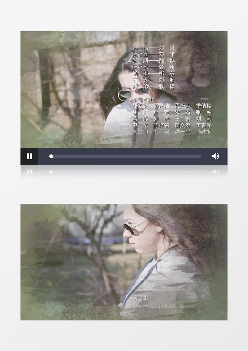 复古电视剧片尾字幕Pr模板