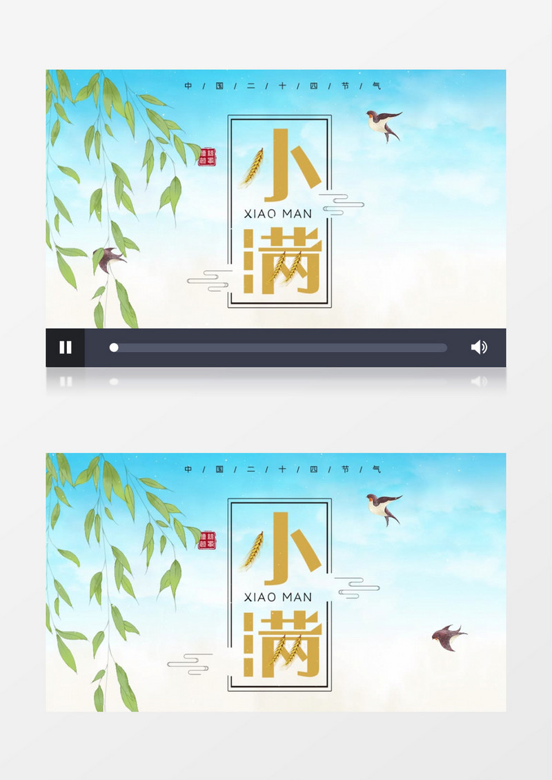 二十四节气简约风小满AE模板