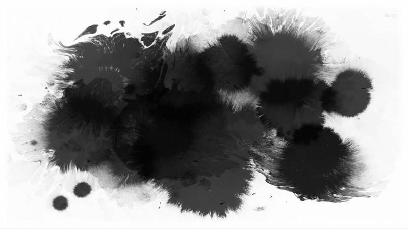 中国风水墨墨滴遮罩后期视频素材