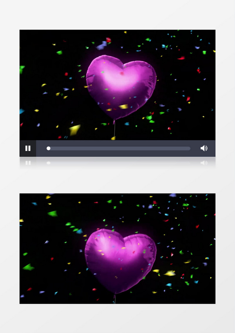 紫色气球慢慢飞起动态视频元素