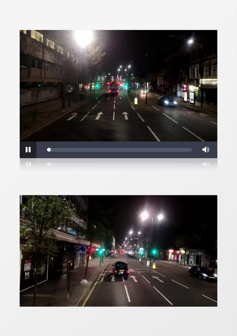 延时拍摄夜晚的道路实拍视频素材