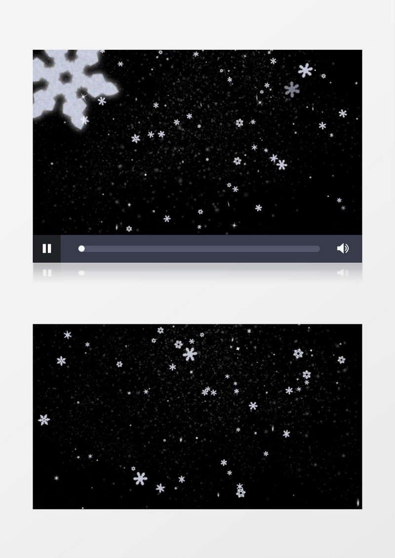 缓缓飘落的雪花视频素材