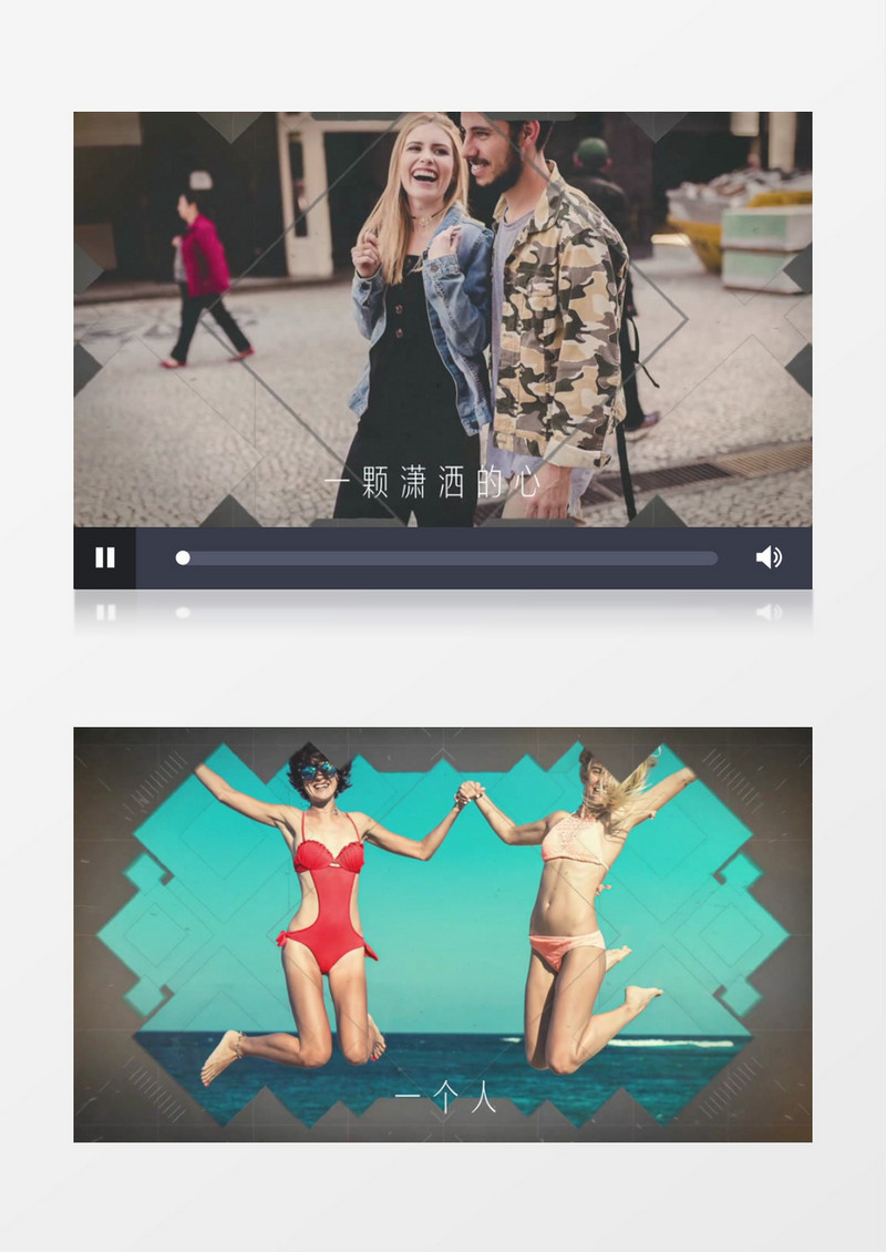 创意多边形图片切换展示edius视频模板