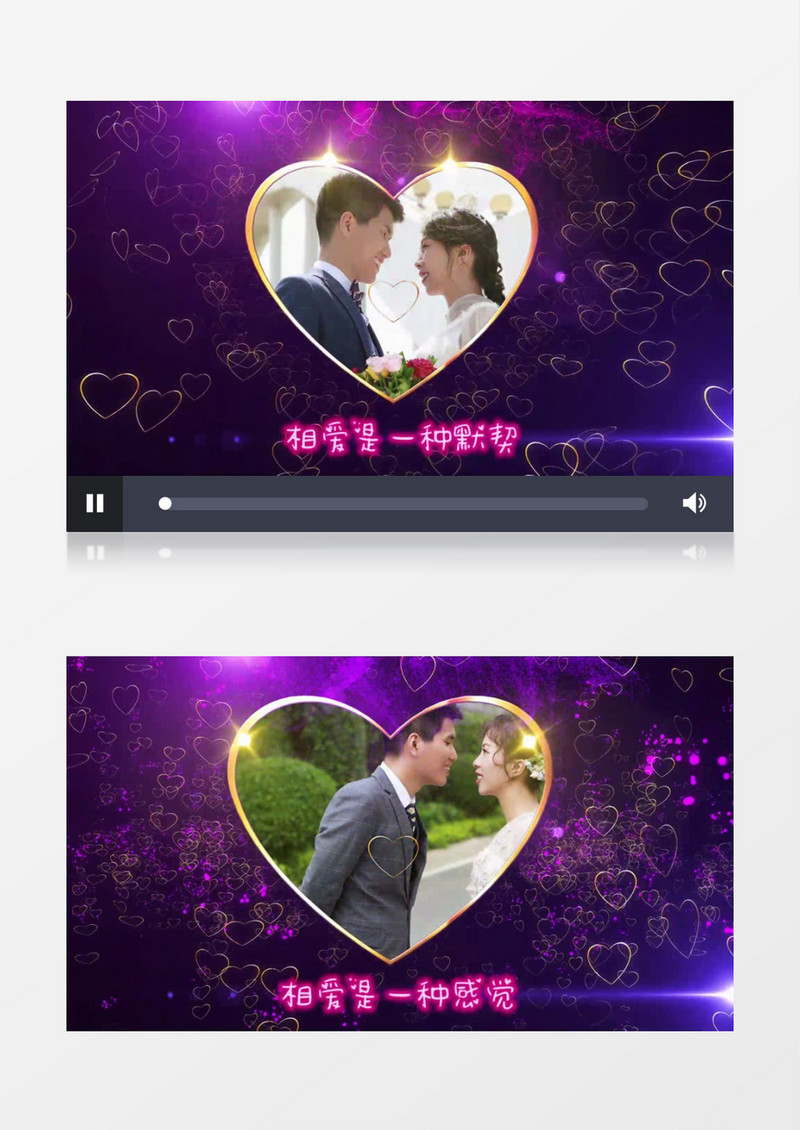 创意花瓣汇聚浪漫婚礼片头edius视频模板
