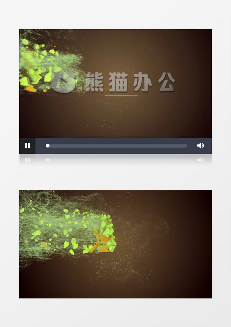 创意粒子碎块飘散LOGO特效edius视频模板