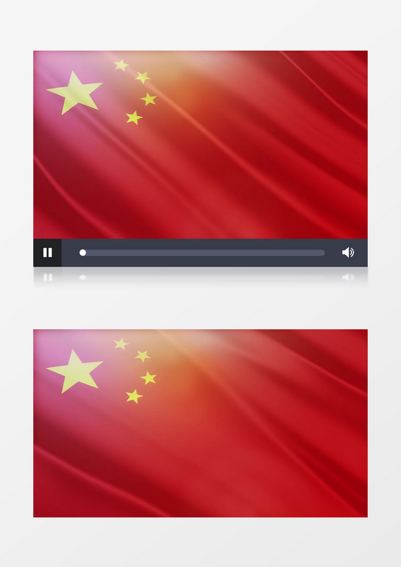 五星红旗随风飘动背景视频
