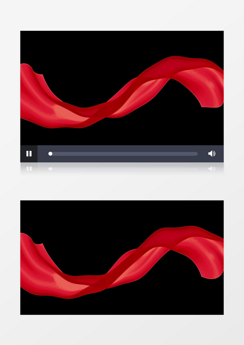 舞动红色丝绸视频后期素材