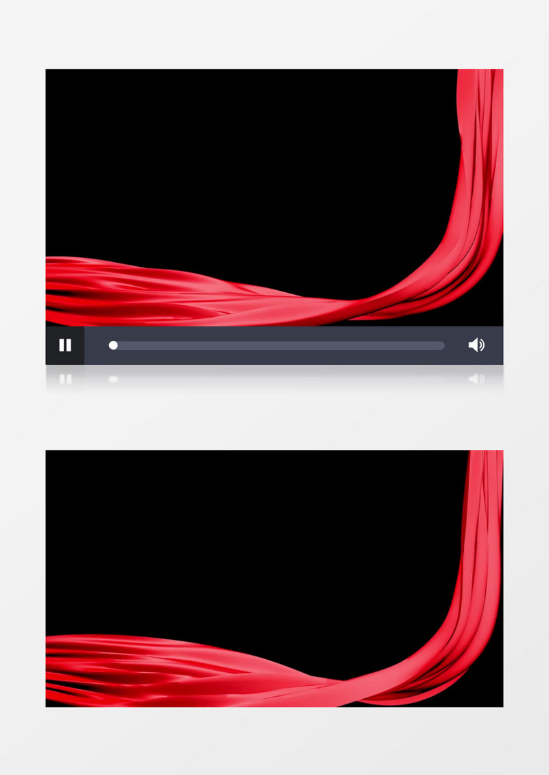 舞动红色丝绸后期视频素材