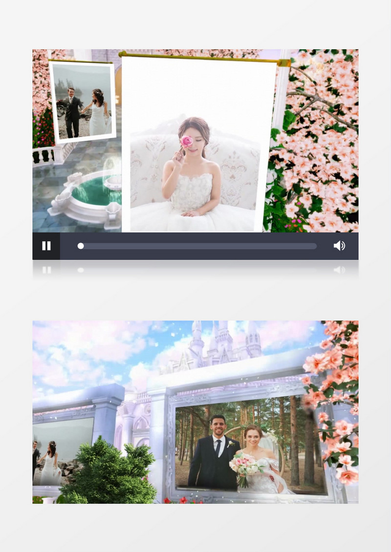 三维浪漫婚礼会声会影模板