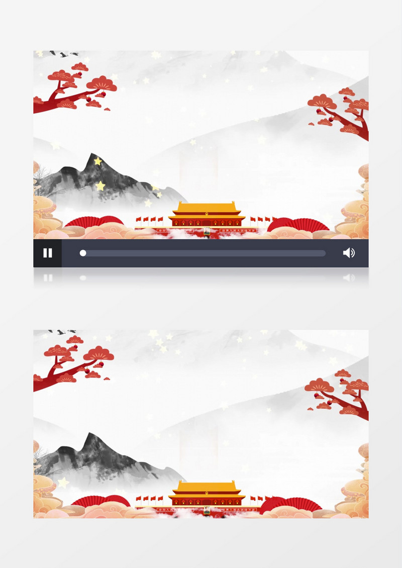 中国风天安门党建背景视频