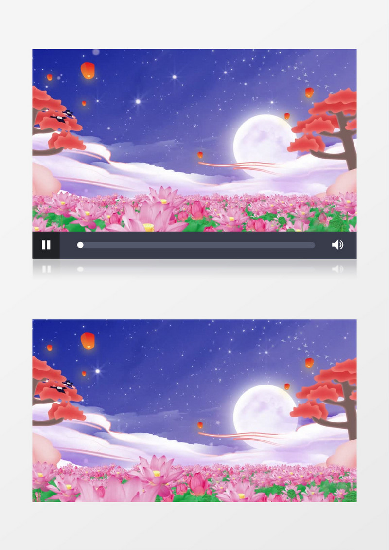 唯美夜色鲜花背景素材