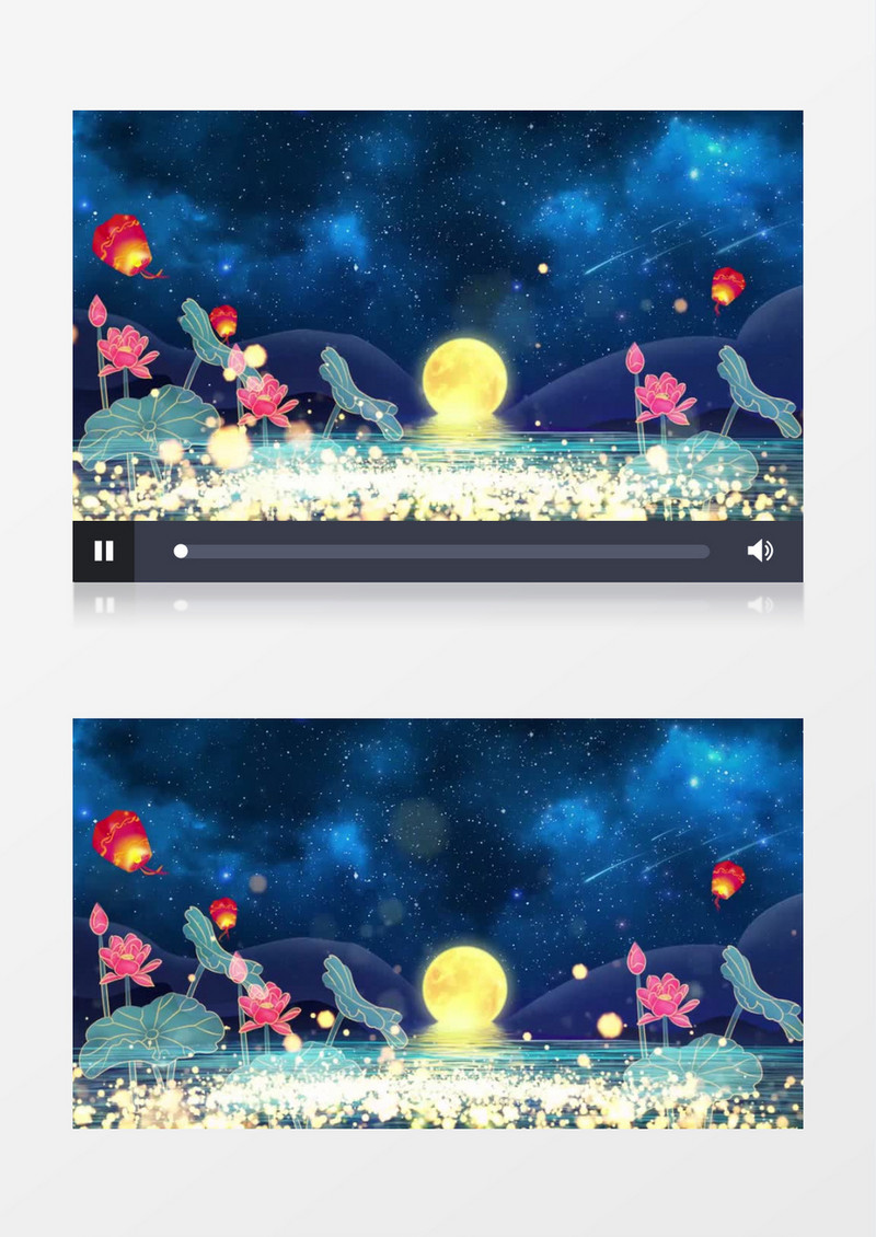 夜色夜晚月光背景视频