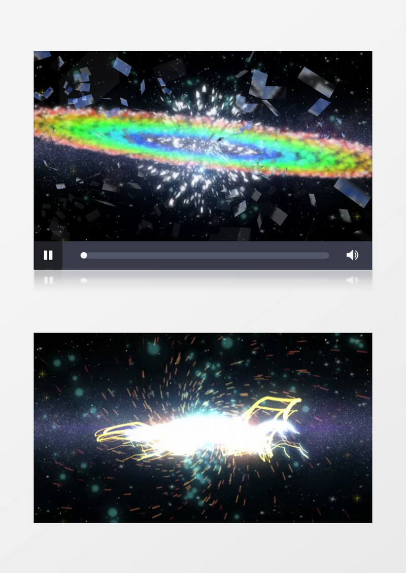 震撼绚丽的宇宙粒子爆破logoEDIUS模板