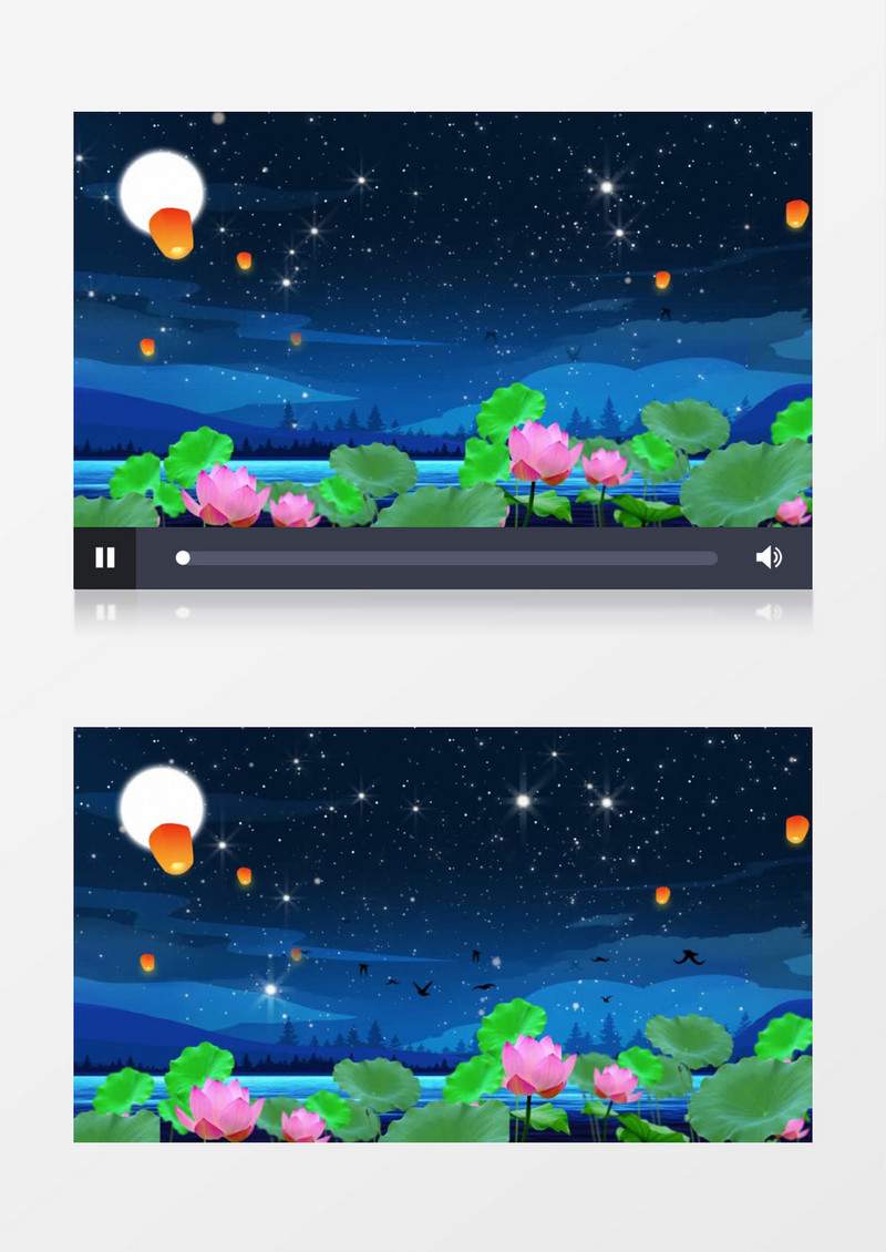 夜晚晴朗夜空背景视频