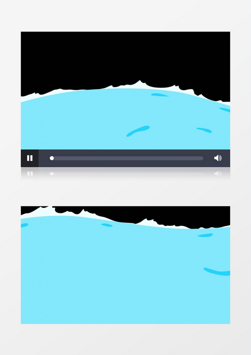 卡通海浪起伏动画转场