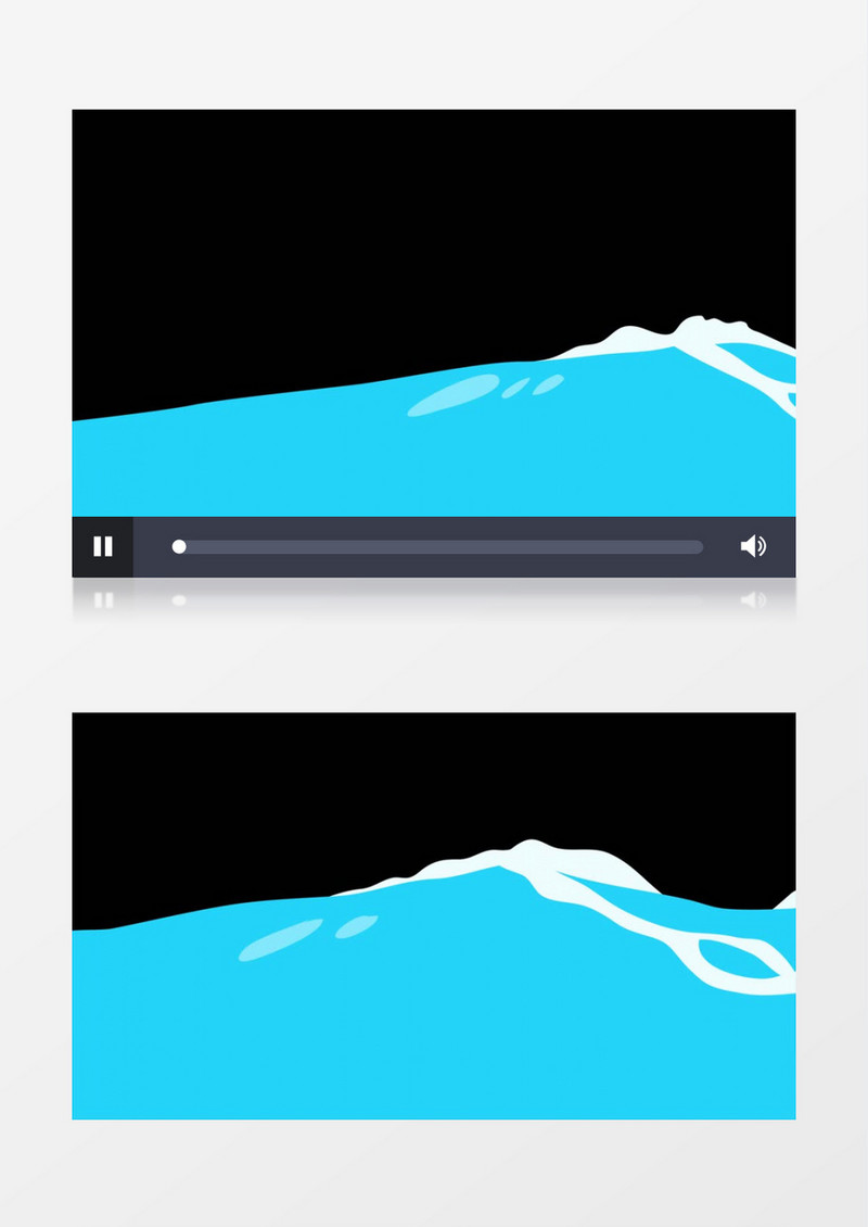 卡通海浪动画转场后期素材