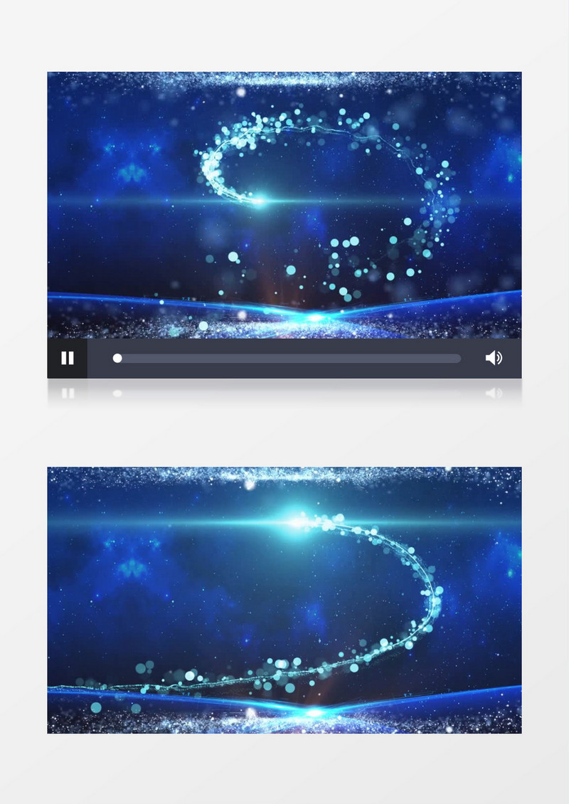 蓝色浪漫唯美粒子企业年会晚会背景视频