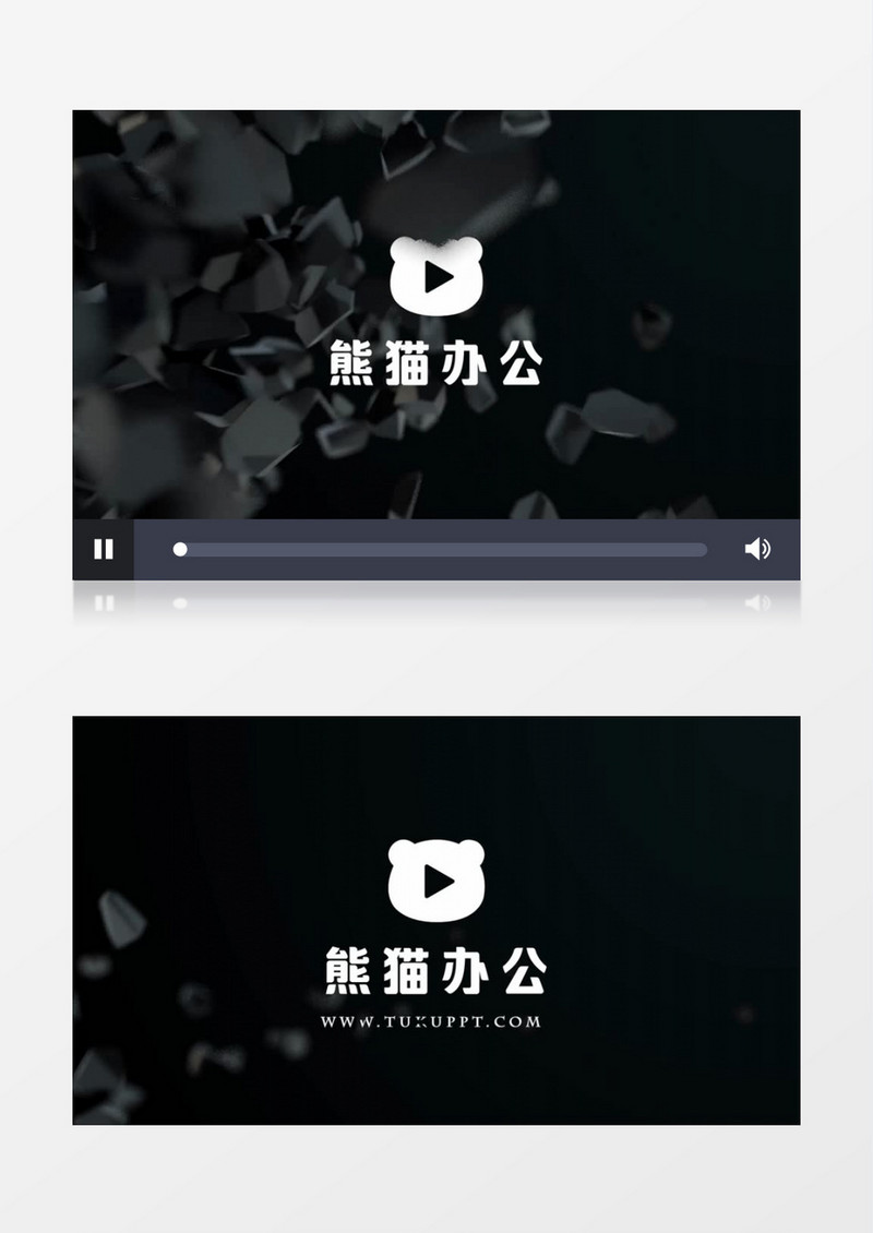黑色魔方爆炸logo宣传展示片头视频Pr模板