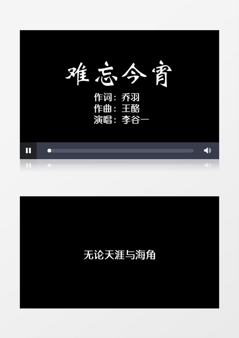 难忘今宵歌词字幕条显示PR模板