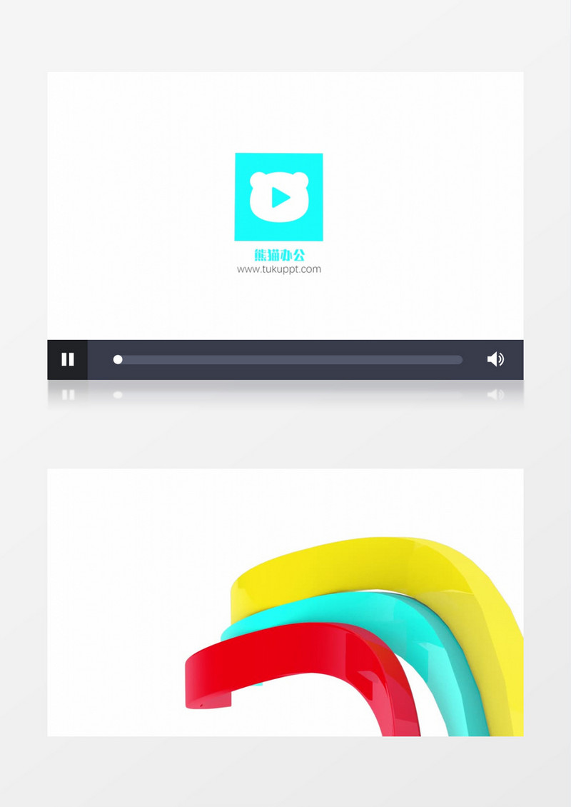 彩色线条缠绕LOGO展示视频PR模板