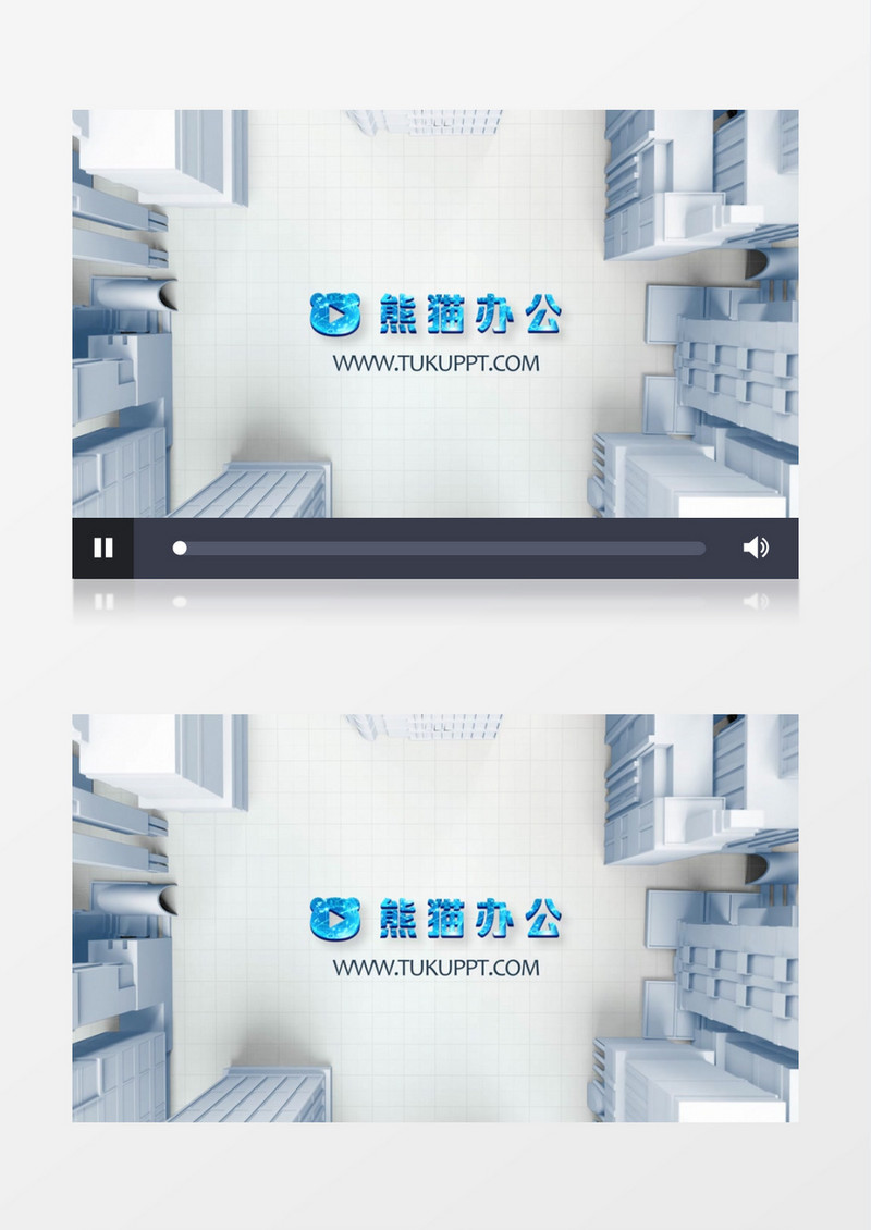 城市建筑三维模型空间LOGO片头动画PR模板