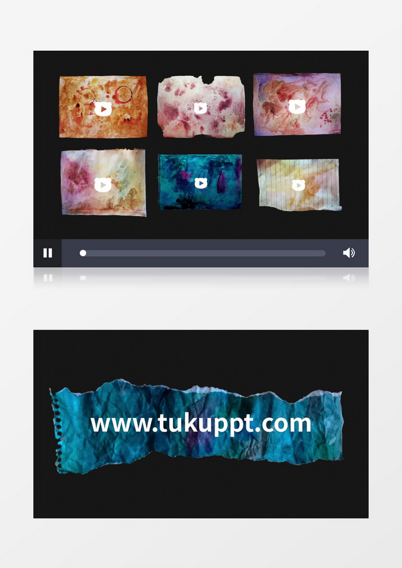 纸张揉碎展开logo标志片头pr视频模板