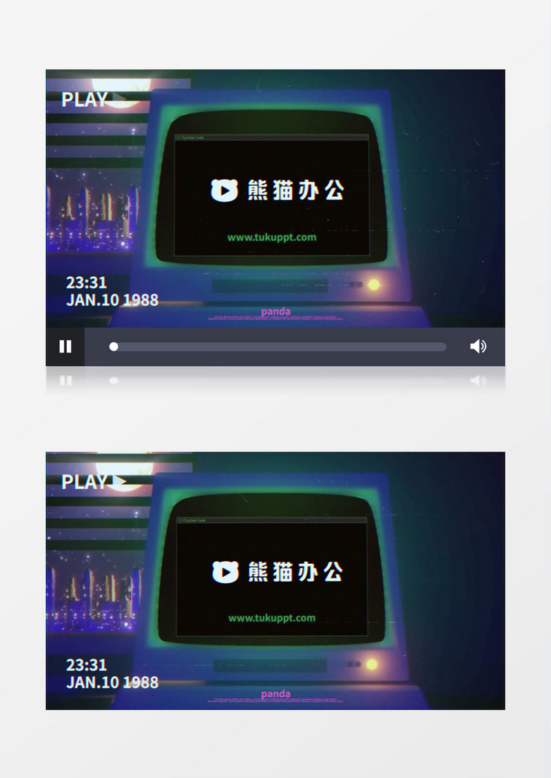 怀旧老电影效果logo展示paintpr视频模板
