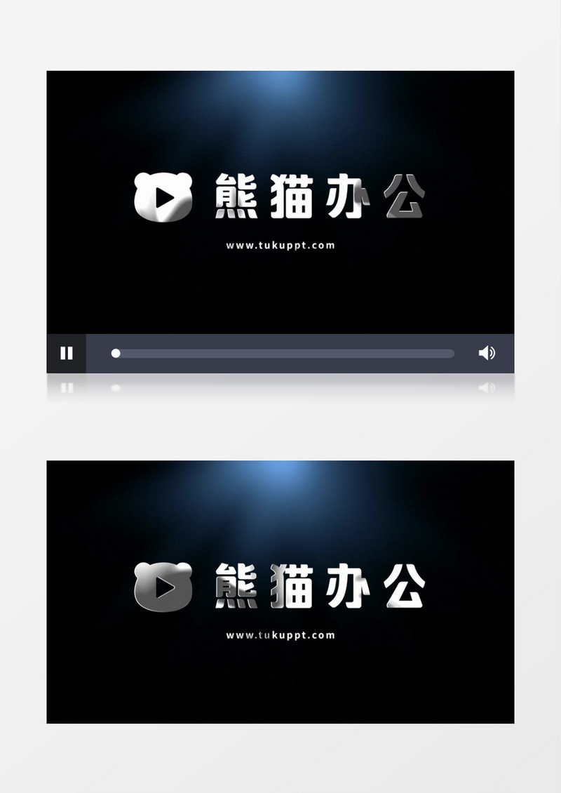 创意蓝色声波粒子展示logo标志pr视频模板