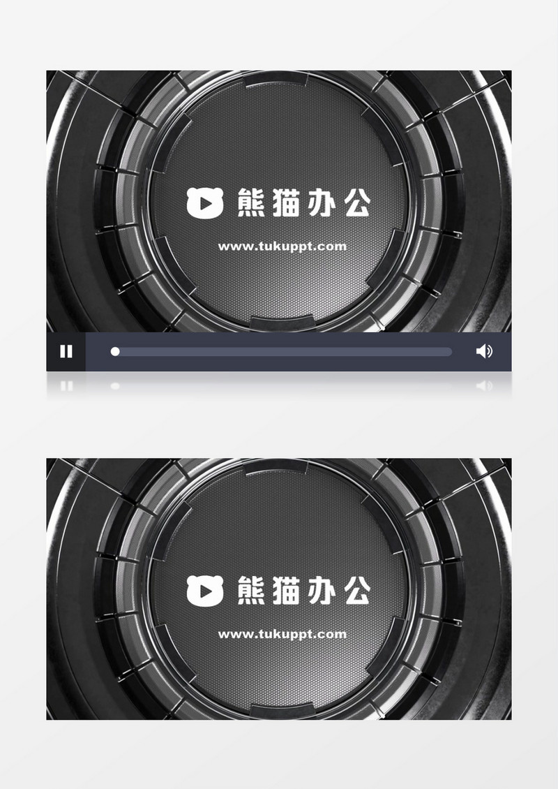 创意机械旋转出logo动画展示会声会影模板