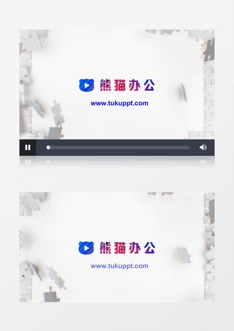 创意拼图logo动画演绎展示会声会影模板