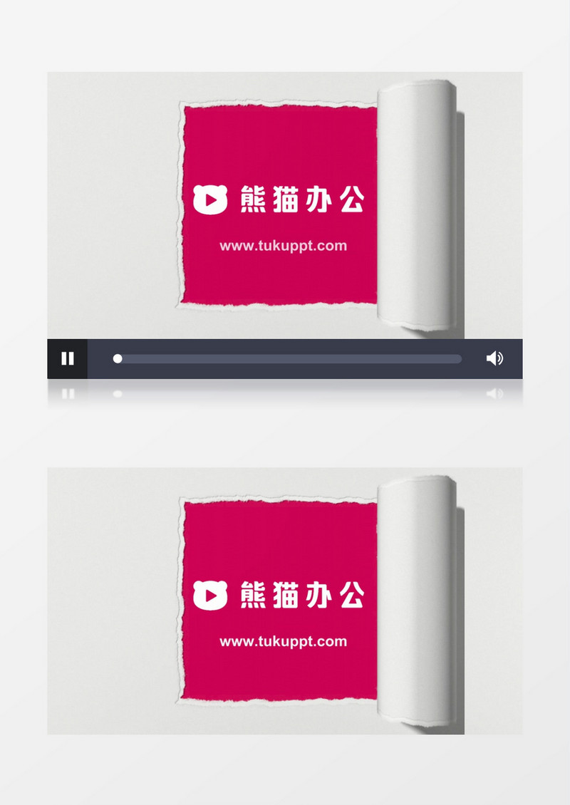 创意纸张揭开logo标志展示动画视频会声会影模板