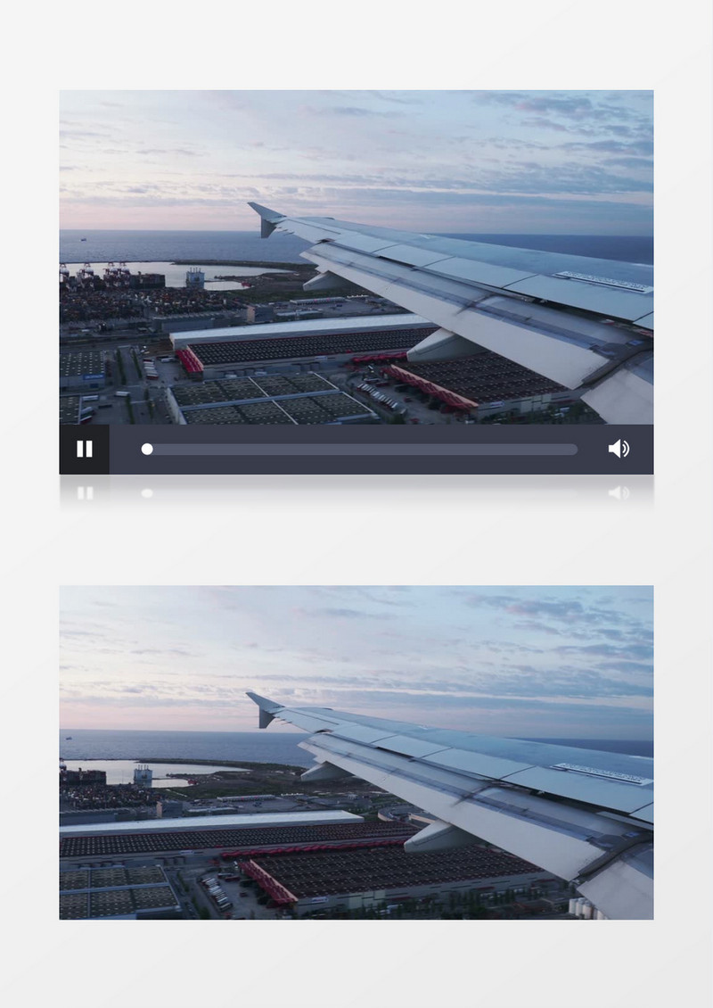 航拍飞机在空中飞翔视频素材