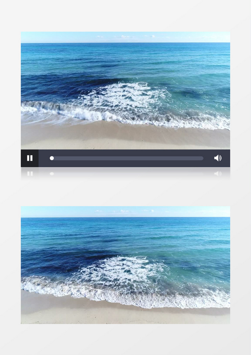 实拍海浪拍打沙摊自然风光视频素材