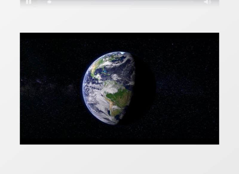 蔚蓝地球自转卫星拍摄实拍视频