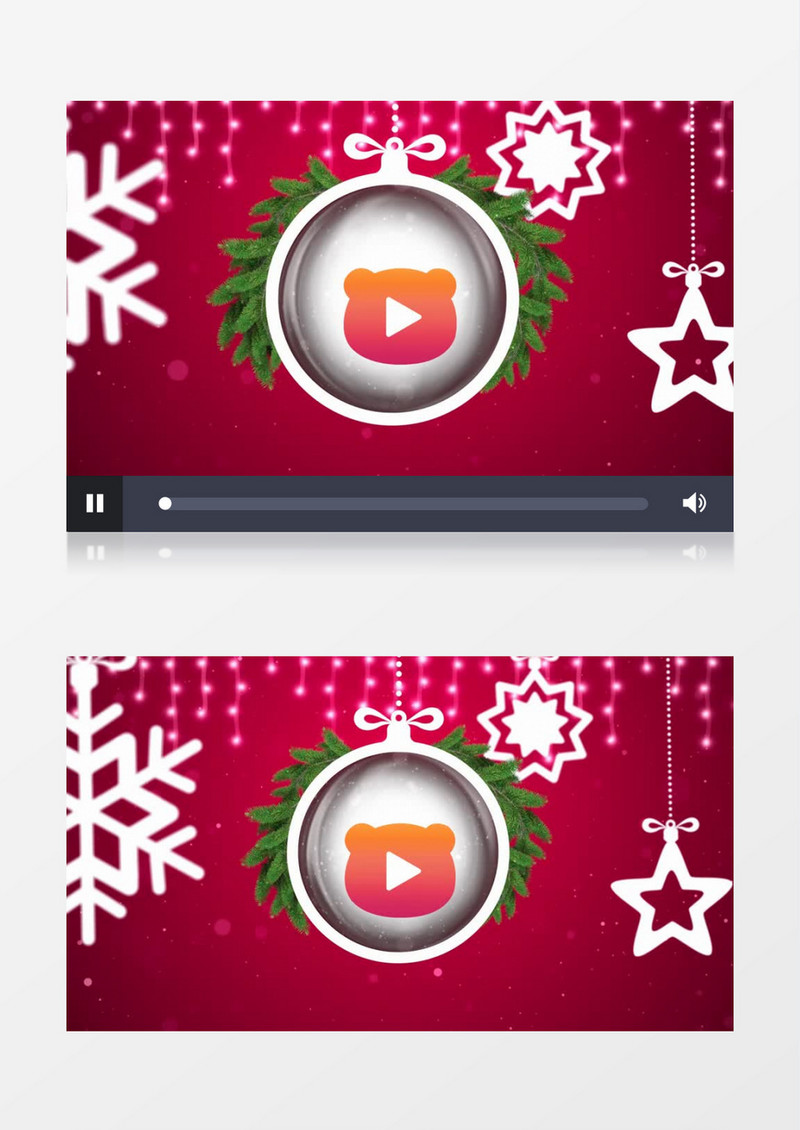 红色精致圣诞节logo开场片头视频模板