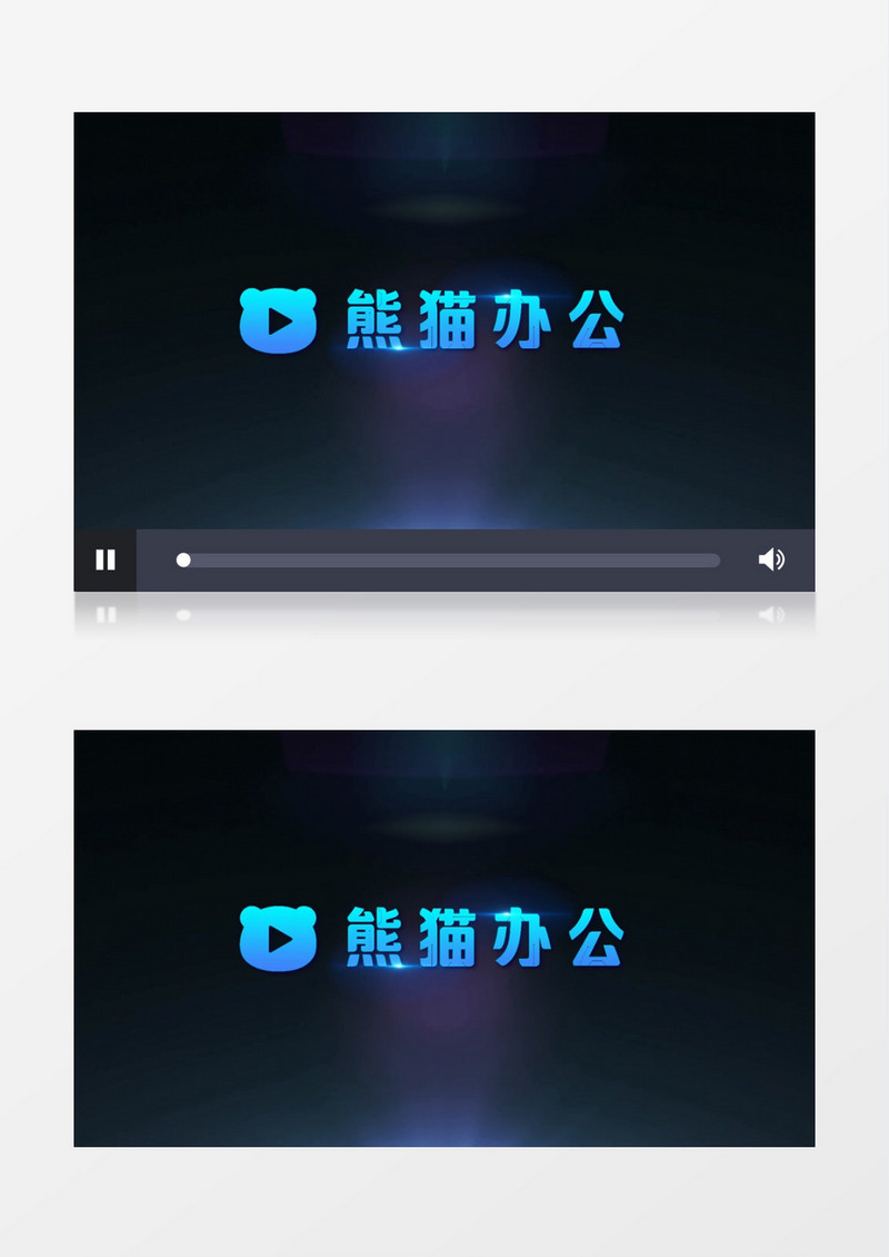 蓝色线条流动logo片头会声会影视频模板