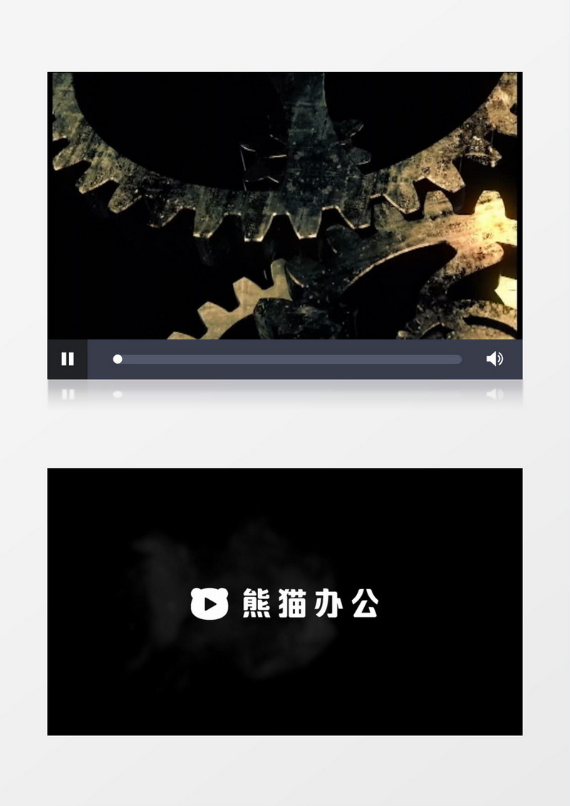 震撼齿轮转场logo文字片头视频模板