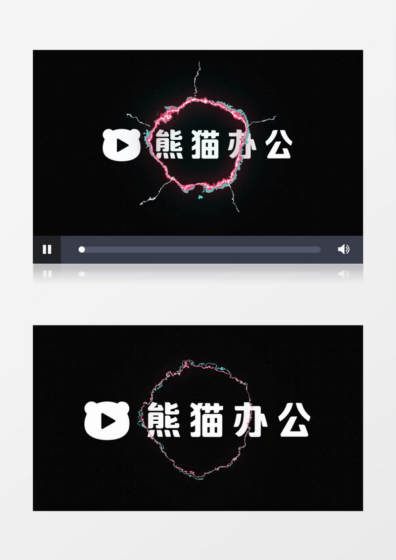 震撼闪电碰撞logo片头AE视频模板