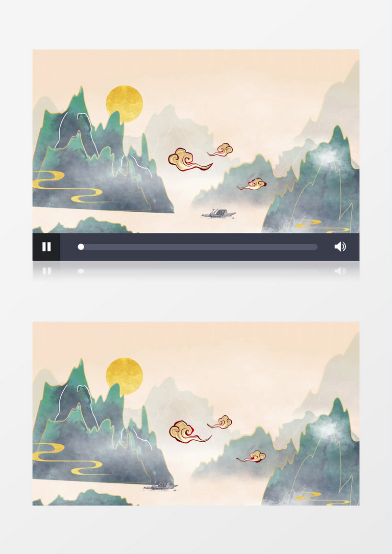 雅致古典中国风古风片头背景视频