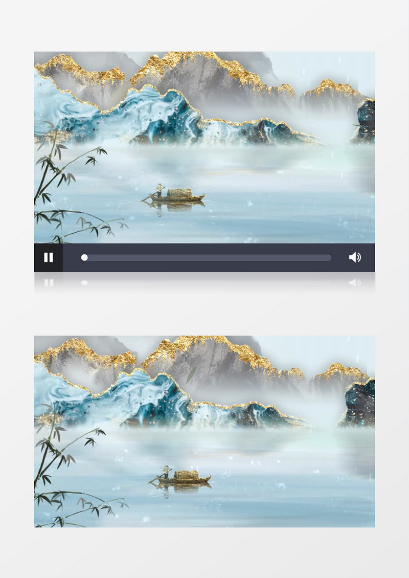 中国风传统古典水墨雨水节气背景视频