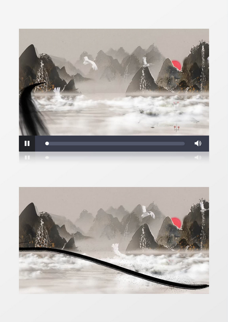 诗歌朗诵大会中国风片头背景视频