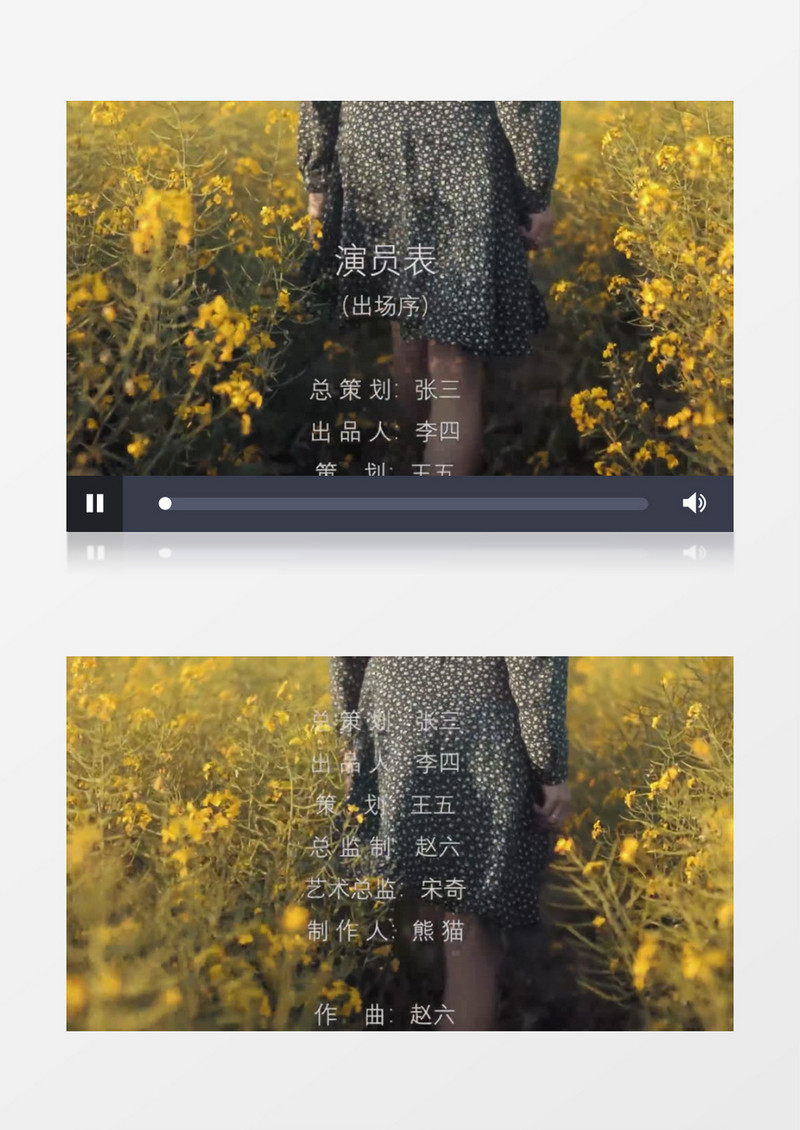 唯美优雅电影电视微电影节目字幕片尾pr模板