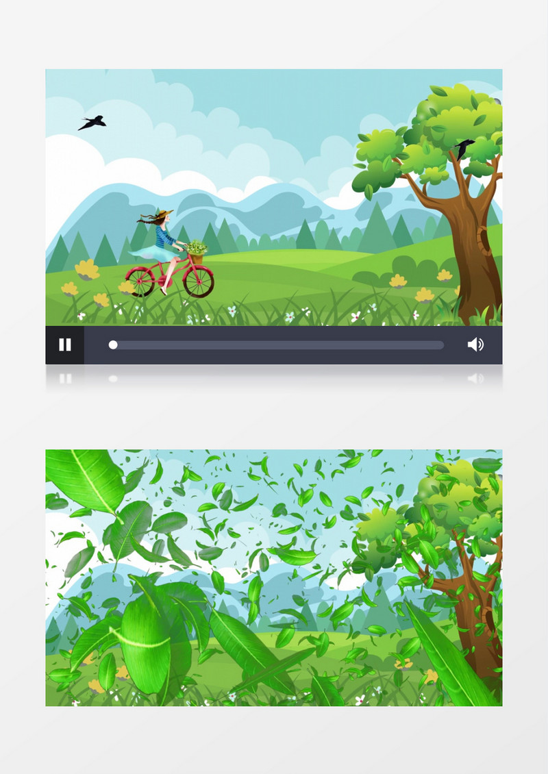 清新风遇见春天背景视频
