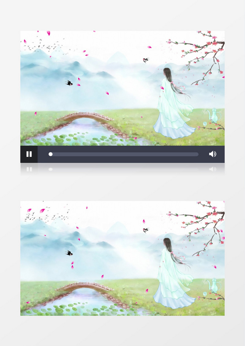 春暖花开踏青旅游背景视频