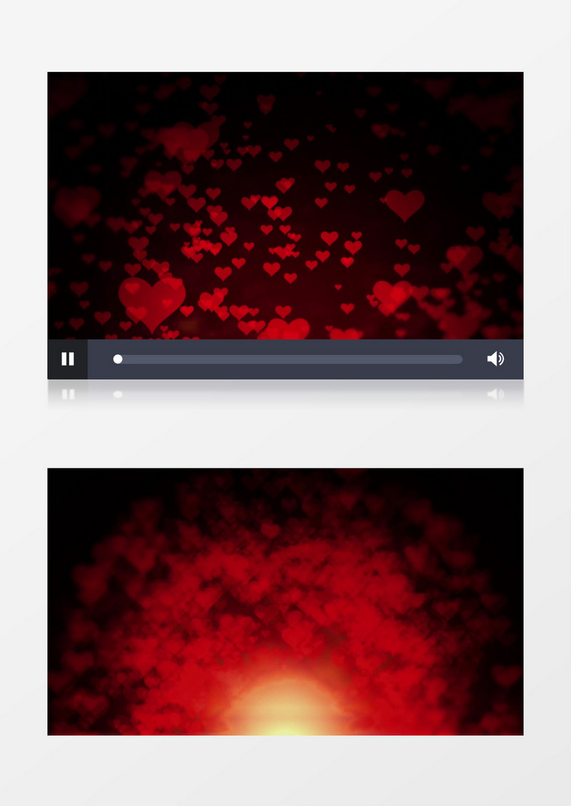  红色爱心漂浮背景视频