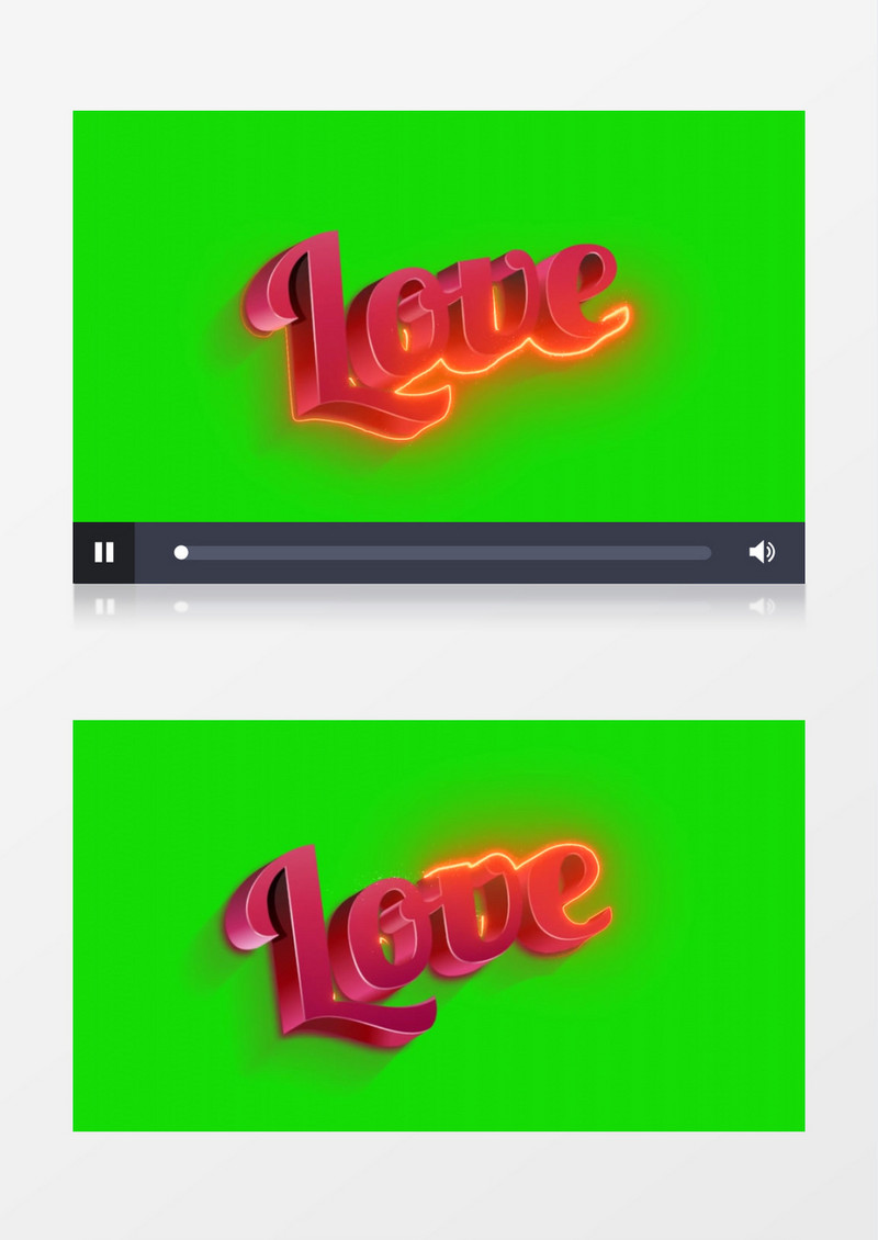 爱心love可爱动画素材后期背景视频