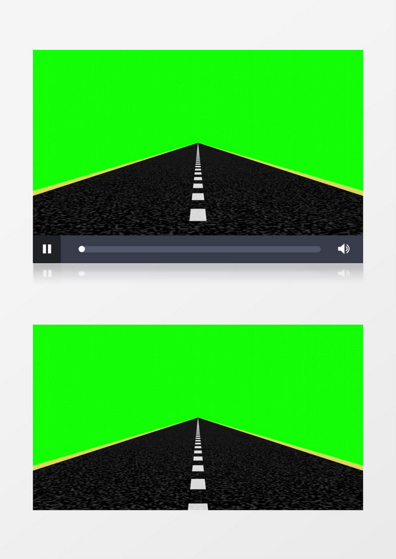 汽车行车道路绿幕素材