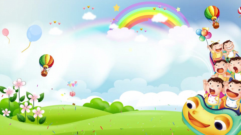 清新卡通儿童节片头背景视频