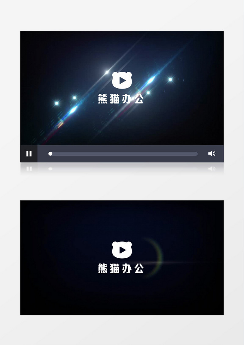 动感暗黑蓝色炫光闪光Logo文字Pr视频模版 