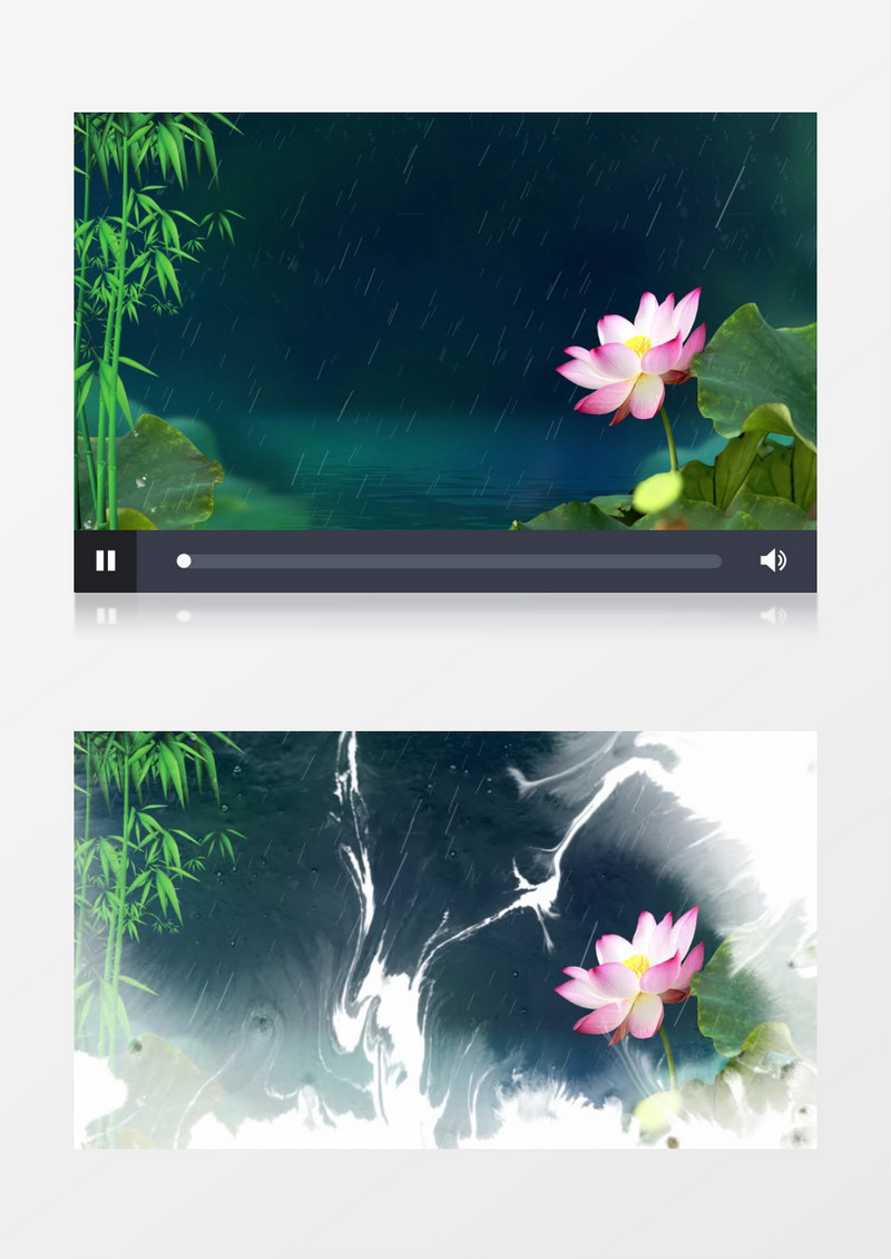 简约森系中国风二十四节气背景视频